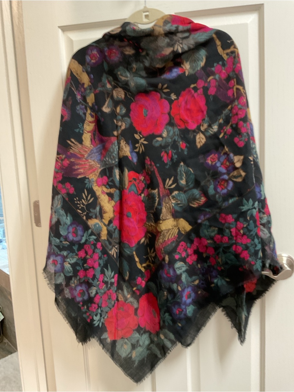 Saldarini Wool Floral  Scarf from Como